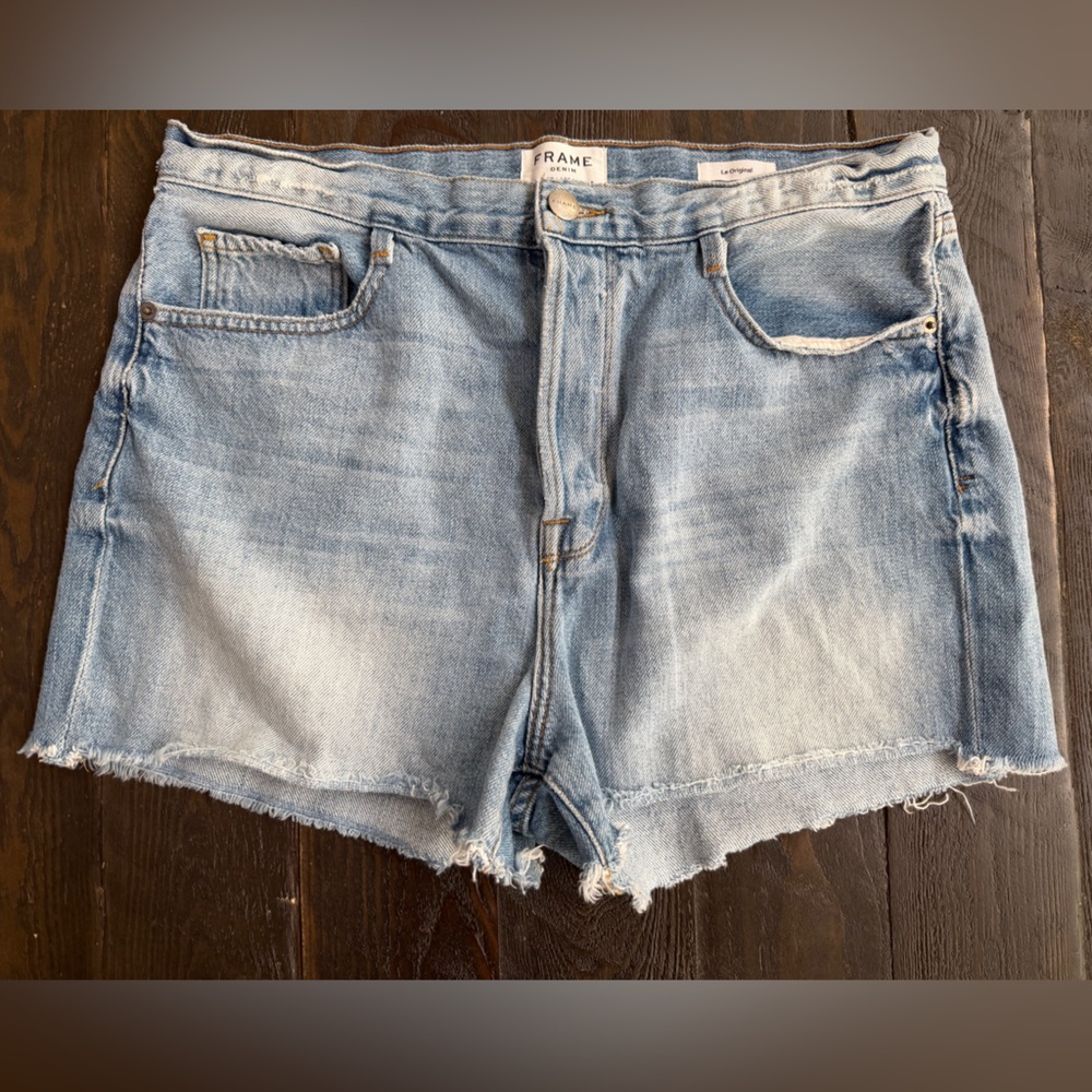 Frame Denim Light Wash Blue Jean Shorts